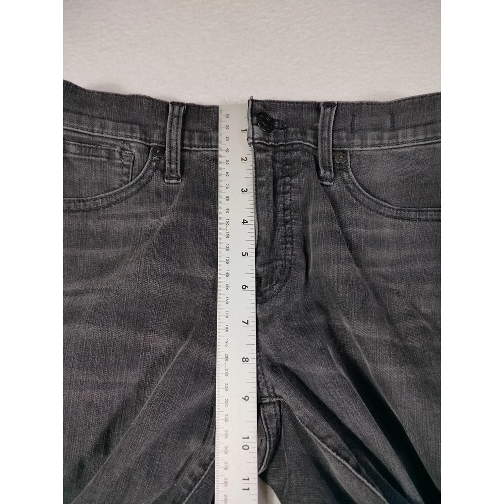 Madewell‎ 9 Inch Skinny Jeans Womens 26P Gray Mid Rise Distressed Raw Hem Ankle